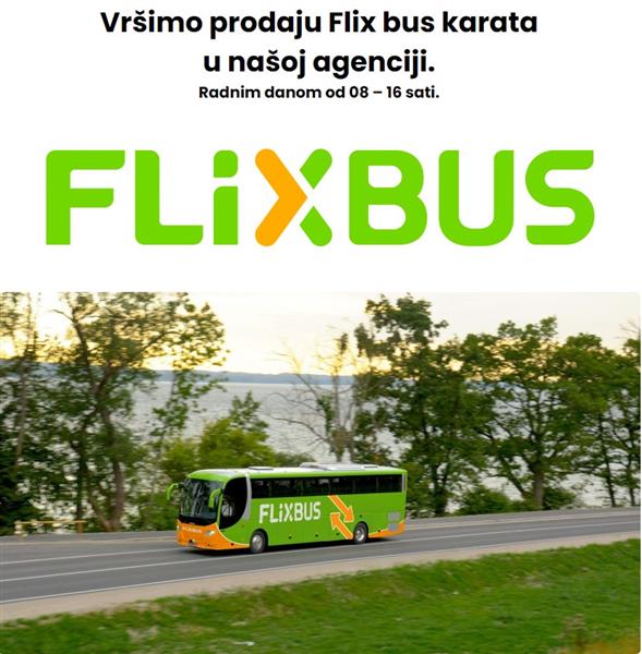 Vršimo prodaju Flix bus karata u našoj agenciji